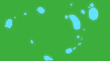 Yeşil ekranda hareket eden animasyon video karikatür sıvı element efekti 