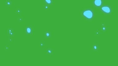 Yeşil ekranda hareket eden animasyon video karikatür sıvı element efekti 