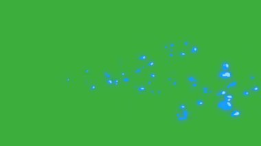 Yeşil ekranda hareket eden animasyon video karikatür sıvı element efekti 