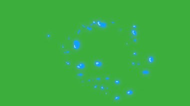 Yeşil ekranda hareket eden animasyon video karikatür sıvı element efekti 