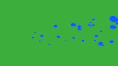Yeşil ekranda hareket eden animasyon video karikatür sıvı element efekti 