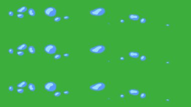 Yeşil ekranda hareket eden animasyon video karikatür sıvı element efekti 