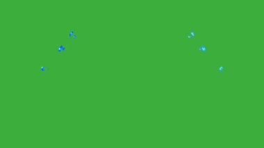 Yeşil ekranda hareket eden animasyon video karikatür sıvı element efekti 