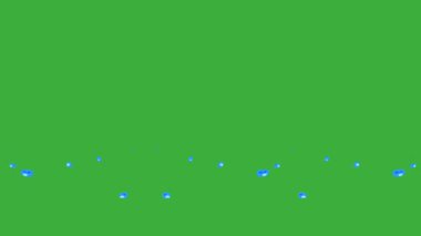 Yeşil ekranda hareket eden animasyon video karikatür sıvı element efekti 