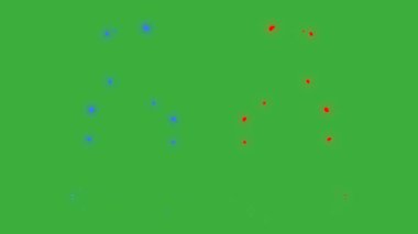 Animasyon video çizgi film enerji elemanı efekti yeşil ekran arka planında hareket ediyor
