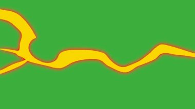 Animasyon video çizgi film enerji elemanı efekti yeşil ekran arka planında hareket ediyor