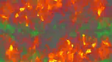 Animasyon video yangın duman element efekti yeşil ekran arka planında hareket ediyor 