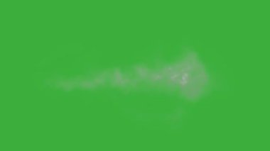 Animasyon video duman patlama ögesi efekti yeşil ekran arka planında hareket ediyor