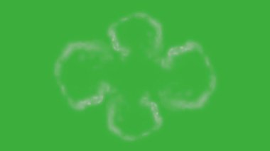 Animasyon video duman patlama ögesi efekti yeşil ekran arka planında hareket ediyor