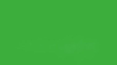 Animasyon video duman patlama ögesi efekti yeşil ekran arka planında hareket ediyor