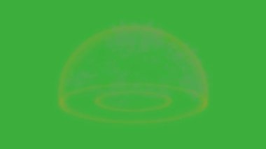 Animasyon video duman patlama ögesi efekti yeşil ekran arka planında hareket ediyor 