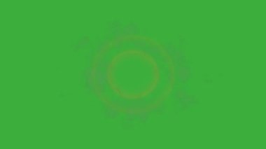 Animasyon video duman patlama ögesi efekti yeşil ekran arka planında hareket ediyor 
