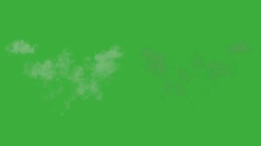 Animasyon video duman patlama ögesi efekti yeşil ekran arka planında hareket ediyor 