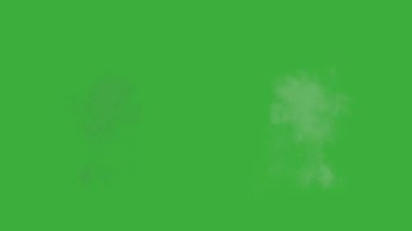 Animasyon video duman patlama ögesi efekti yeşil ekran arka planında hareket ediyor 
