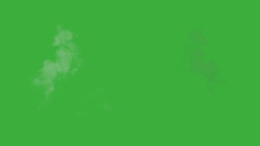 Animasyon video duman patlama ögesi efekti yeşil ekran arka planında hareket ediyor 