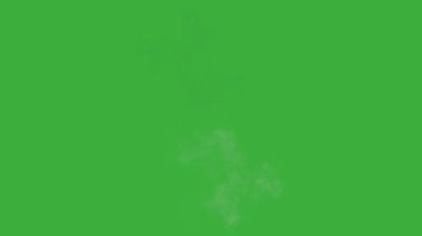 Animasyon video duman patlama ögesi efekti yeşil ekran arka planında hareket ediyor 