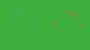 Yeşil ekran arka planında hareket eden canlandırma video duman elemanı efekti