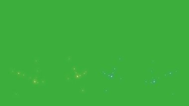 Animasyon video elektrik element efekti yeşil ekran arka planında hareket ediyor