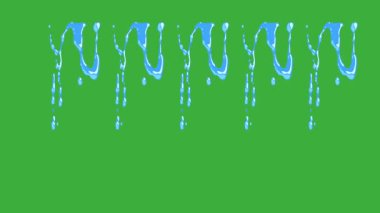  Yeşil ekranda hareket eden canlandırma video sıvı element efekti