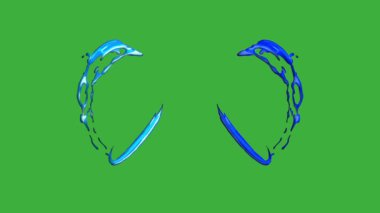 Yeşil ekranda hareket eden canlandırma video sıvı element efekti