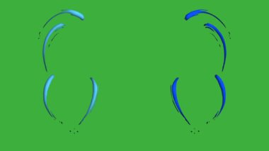 Yeşil ekranda hareket eden canlandırma video sıvı element efekti