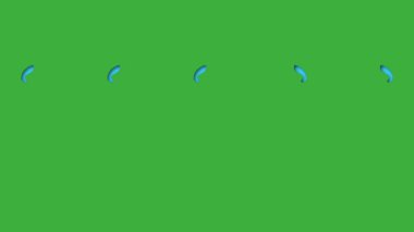 Yeşil ekran arkaplanında hareket eden canlandırma video kabarcık etkisi