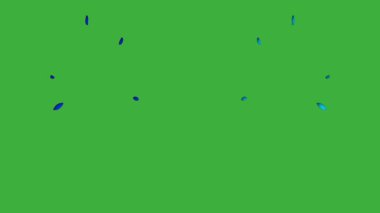 Yeşil ekran arkaplanında hareket eden canlandırma video kabarcık etkisi