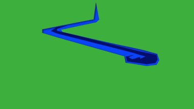 Animasyon video / element efekti yeşil ekran arka planında hareket ediyor