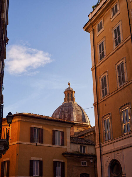 Building facades and architectural photography views in Rome, Italy 