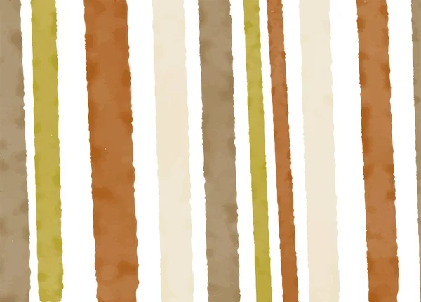 Aquarell Vertikale Streifen Pinselzeichnung Natürliche Farben Handgezeichnete Aquarellstreifen Hintergrund Vintage — Stockvektor