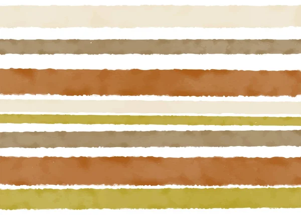 Υδατογραφία Οριζόντιες Λωρίδες Ζωγραφική Βούρτσα Φυσικά Χρώματα Λωρίδες Υδατογραφίας Ζωγραφισμένες — Διανυσματικό Αρχείο
