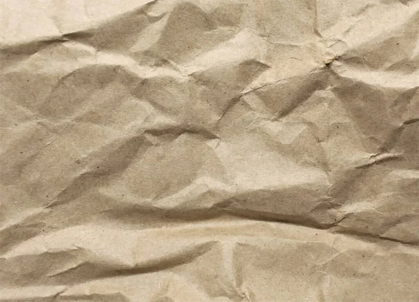 Crumpled Kraft Paper Vector Background — Stock Vector