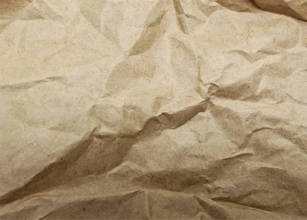 Craft Crumpled Paper Fundo Papelão Textura Folha Kraft Marrom Rasgado — Vetor de Stock