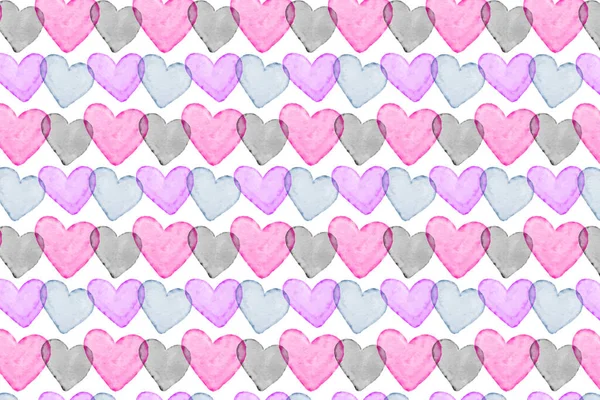 Vector Gradiente Malla Acuarela Dibujo Multi Colores Superposición Formas Corazón — Archivo Imágenes Vectoriales