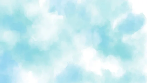 手绘水彩天空和云彩 抽象水彩背景 — 图库矢量图片