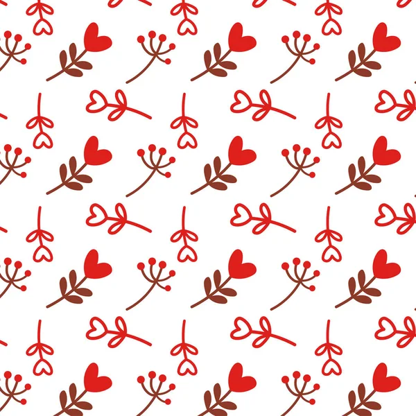 Patrón Amor Sin Fisuras Feliz Día San Valentín Garabatos Dibujados — Archivo Imágenes Vectoriales