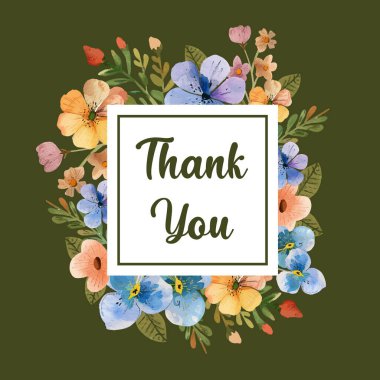 Şirin Teşekkür Kartı Çiçekleri