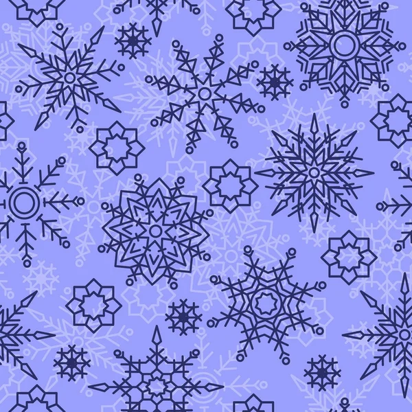 Snowflake Δροσερό Χειμώνα Χιόνι Χωρίς Ραφή Μοτίβο Φόντο — Διανυσματικό Αρχείο