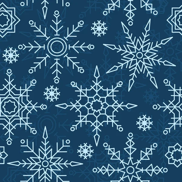 Copo Nieve Fresco Invierno Nieve Inconsútil Patrón Fondo — Archivo Imágenes Vectoriales