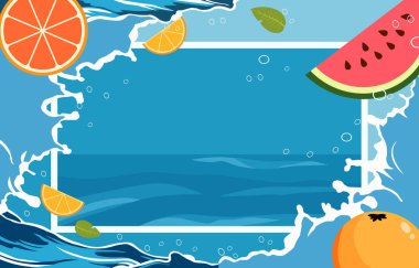Yaz Su Hattı Sahili Okyanusu 'nda Karpuz Arkaplanı