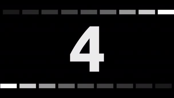 Countdown Dari Sampai Dengan Motion Line Effect Black Background — Stok Video
