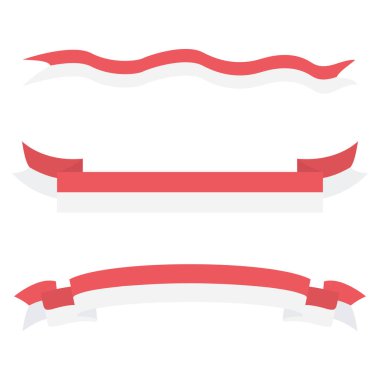 Endonezya Bayrağı Kırmızı Beyaz Kurdele Kemerdekaan Merdeka Endonezya 17 Agustus