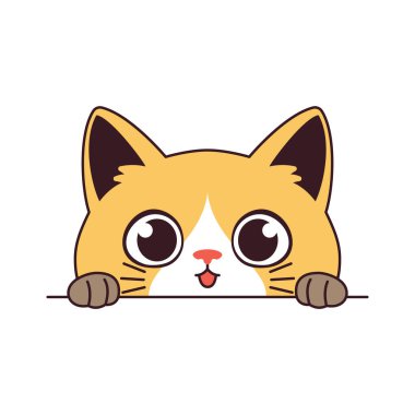 Şirin Meraklı Portakal Kedicik Çizgi Film Karakteri Gizlenirken Gizleniyor