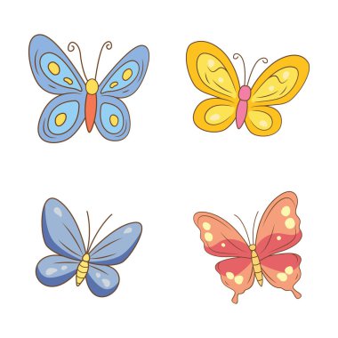 Şirin Renkli Kelebek Böcek Kanatları Koleksiyonu