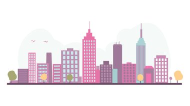 Gökdelen İnşaat Mimarisi ile Güzel Şehir Manzarası Duvar Kağıdı