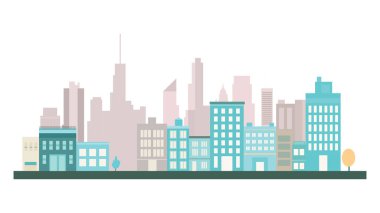 Gökdelen İnşaat Mimarisi ile Güzel Şehir Manzarası Duvar Kağıdı