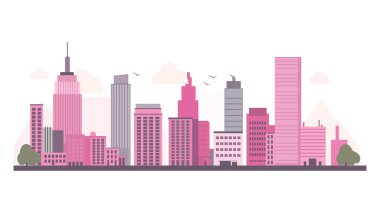 Gökdelen İnşaat Mimarisi ile Güzel Şehir Manzarası Duvar Kağıdı