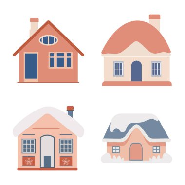 Kar mevsiminde Şirin Ev Yapımı Dış Hatlar