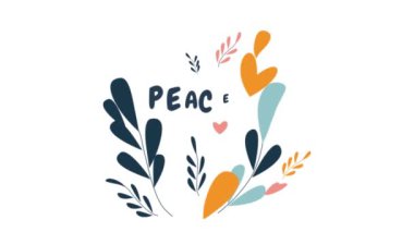 Romantik Aşk Çiçeğindeki Barışın Görüntüsü Çiçek Yaprakları Çerçeve Çerçevesi Yapıyor