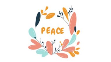 Romantik Aşk Çiçeğindeki Barışın Görüntüsü Çiçek Yaprakları Çerçeve Çerçevesi Yapıyor